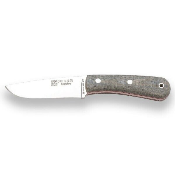 Joker Montanero 14C28N Micarta Grün inkl. Feuerstarter Lederscheide