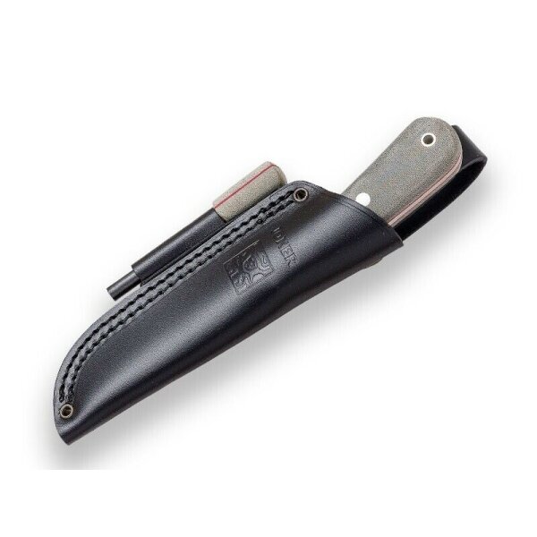 Joker Montanero 14C28N Micarta Grün inkl. Feuerstarter Lederscheide
