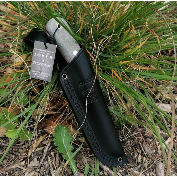 Joker Montanero 14C28N Micarta Grün inkl. Lederscheide