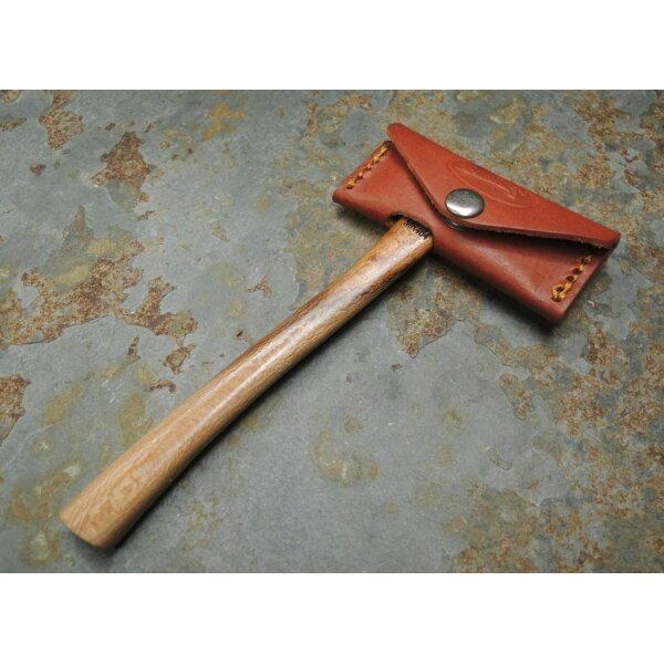 Marbles MINI AXE DAMASCUS Mini Axt Winziges Beil Holzgriff Lederscheide Gimmick