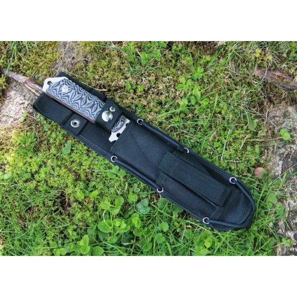 Marbles SANDWOLF Messer Fahrtenmesser Tanto Guthhok Grooved G10 Scheide MR469