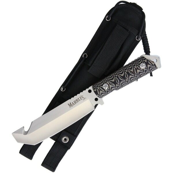 Marbles SANDWOLF Messer Fahrtenmesser Tanto Guthhok Grooved G10 Scheide MR469
