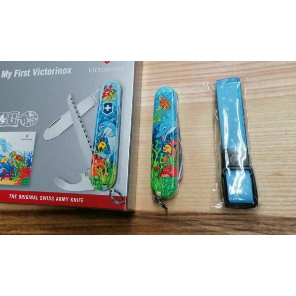 My First Victorinox Schnitzmesser DELFIN EDITION Kindermesser + Malbuch + Band