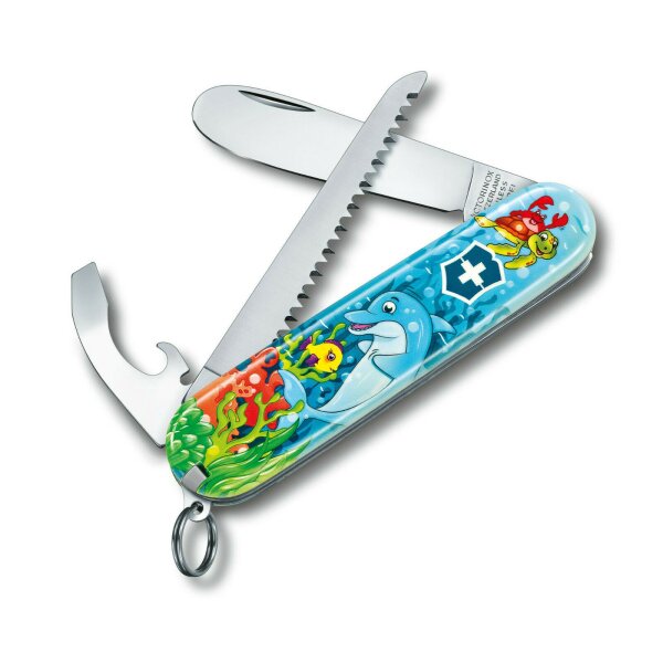 My First Victorinox Schnitzmesser DELFIN EDITION Kindermesser + Malbuch + Band