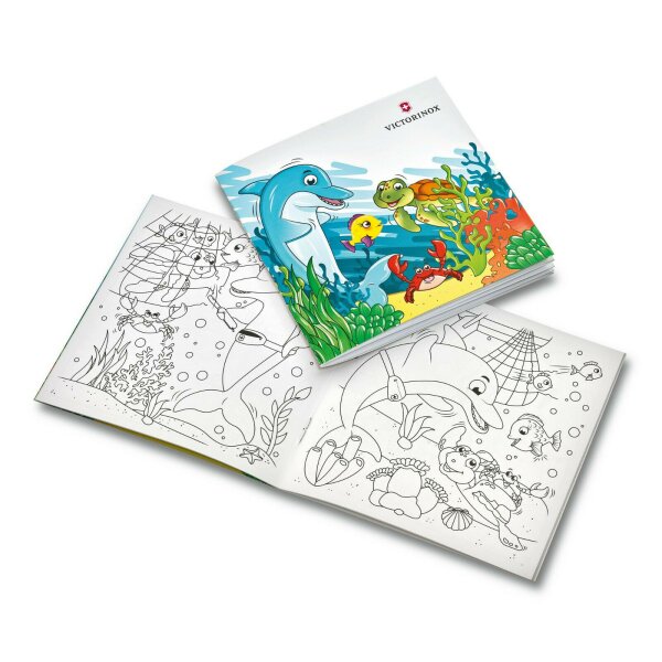 My First Victorinox Schnitzmesser DELFIN EDITION Kindermesser + Malbuch + Band