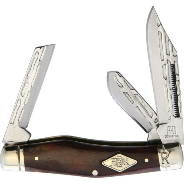 Rough Ryder Rider HEAVY STOCKMAN Messer Slipjoint Robust T10 Kohlenstoff Knochengriff