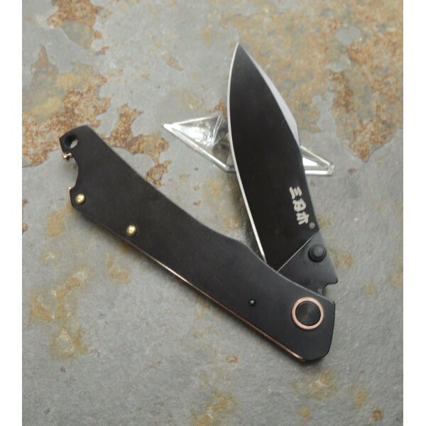 SanRenmu Messer ULTRA THIN 9306-SB Slipjoint 8Cr13MoV Stahl Flaschenöffner