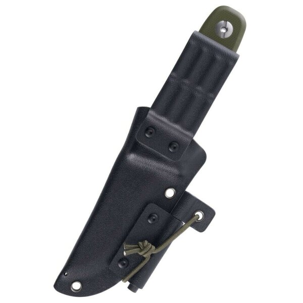 Schnitzel DU Messer Kindermesser Schnitzmesser 14C28N Stahl G10 Kydex GRÜN
