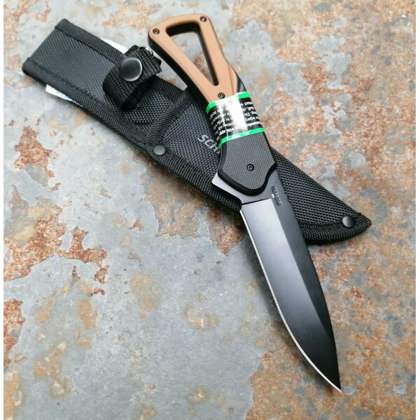 SCHRADE LIGHT FRONTIER TAC Messer Fahrtenmesser 9Cr18MoV Polymer-/TPE Griff