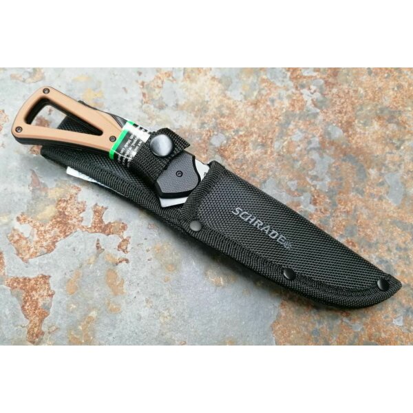 SCHRADE LIGHT FRONTIER TAC Messer Fahrtenmesser 9Cr18MoV Polymer-/TPE Griff