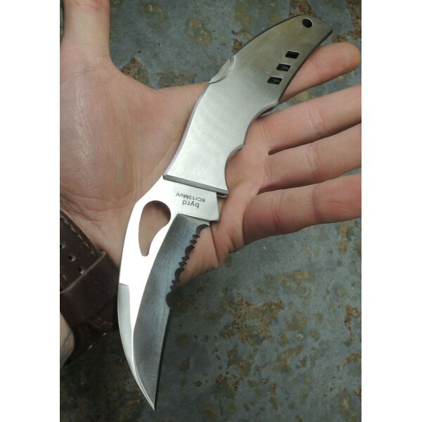 Spyderco Crossbill Serrated 8Cr13MoV Edelstahl Silber 01SP1007PS