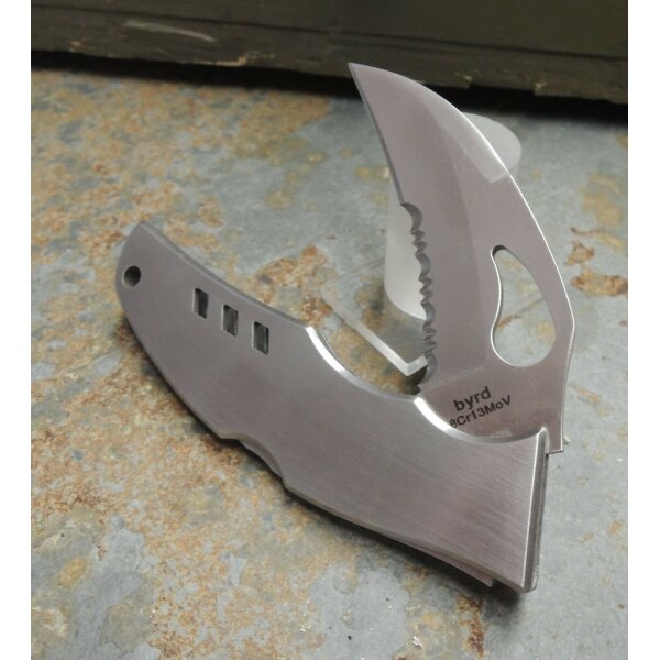 Spyderco Crossbill Serrated 8Cr13MoV Edelstahl Silber 01SP1007PS