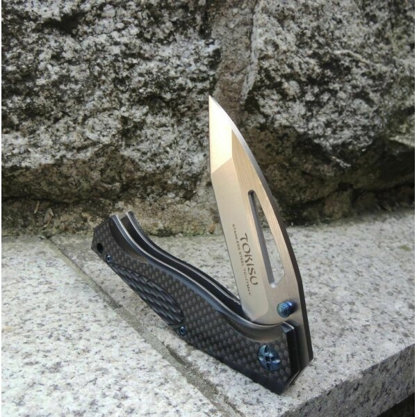 Tokisu Knives DAISUKE Messer Taschenmesser 7Cr17MoV Stahl Kohlefasergriff