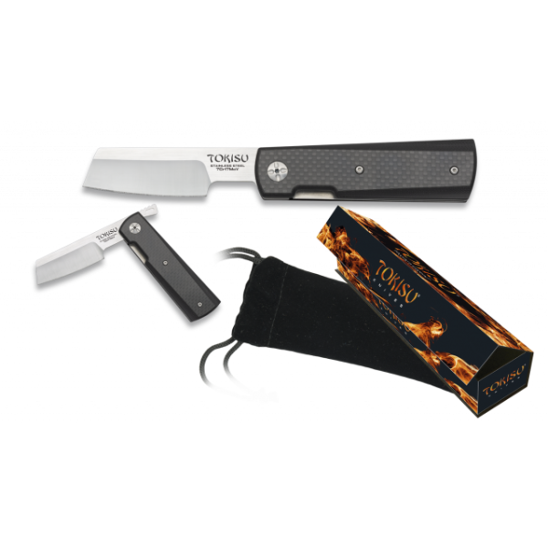 Tokisu Knives Messer Frontflip Folder 7Cr17MoV Stahl G10 / Carbon Griff