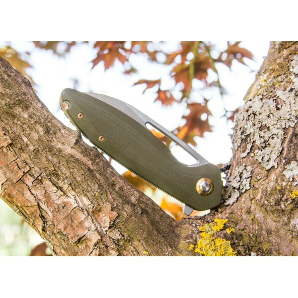 TUYA KNIFE Messer CEBU T1602-GG Folder D2 Stahl G10 Kugellager Titanclip GREEN