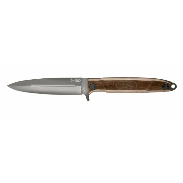 Walther Messer BWK 3 Blue Wood Knife Outdoor EDC Messer 440C Stahl Walnussholz