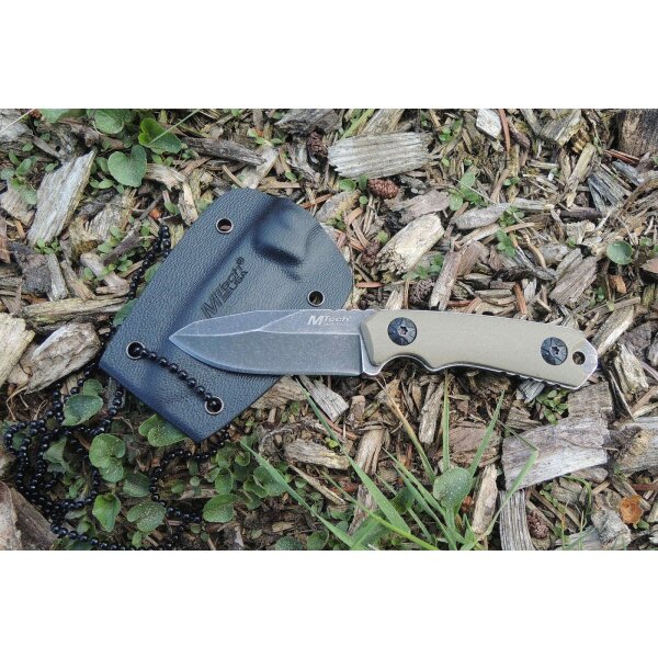 MTECH Messer Mini Neckknife Neck Knife 440 Stahl G10 Griff Kydexscheide MT2030