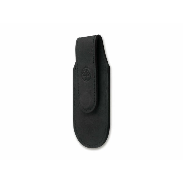 Böker Magnet-Stecketui aus Nubukleder Messeretui 2 Größen Braun o. Schwarz Leder SCHWARZ / GROSS - 09BO294
