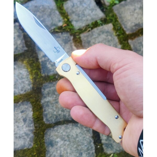 Böker Plus ATLAS BRASS Slipjoint Messing Messinggriff 01BO853