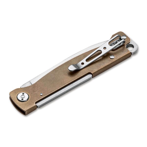 Böker Plus ATLAS BRASS Slipjoint Messing Messinggriff 01BO853