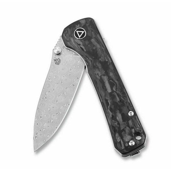 QSP Knife HAWK Damast QS131-E Messer Damastmesser Taschenmesser Carbon Griff