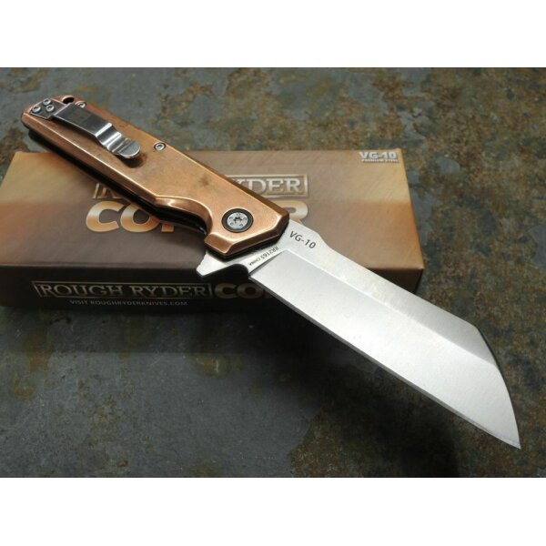 Rough Ryder Rider COPPER STOPPER Messer Folder VG-10 Stahl Kupfergriff Taschenmesser