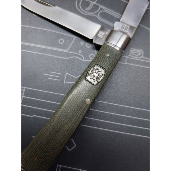 Rough Ryder Rider GREEN MICARTA TRAPPER Taschenmesser Canvas Micartagriff