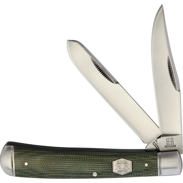 Rough Ryder Rider GREEN MICARTA TRAPPER Taschenmesser Canvas Micartagriff