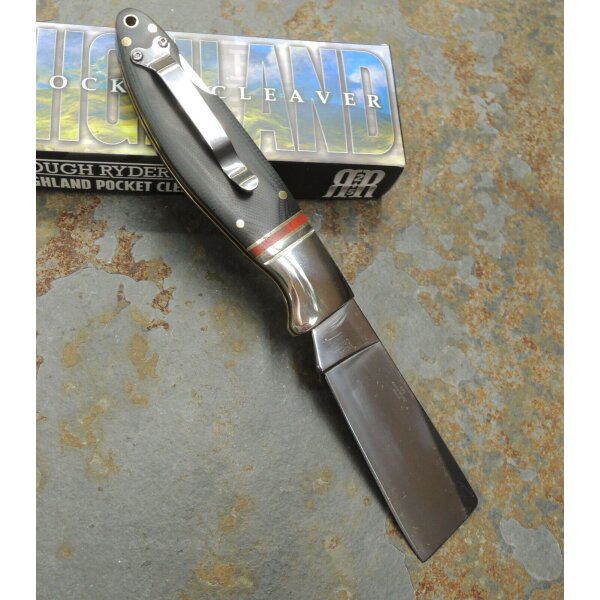 Rough Ryder Rider HIGHLAND POCKET CLEAVER Messer Backlock 440A Stahl G10 Griff