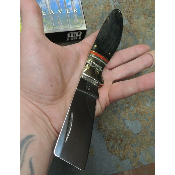 Rough Ryder Rider HIGHLAND POCKET CLEAVER Messer Backlock 440A Stahl G10 Griff