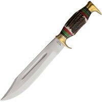 Rough Ryder Rider REDNECK STAG BONE Bowie Messer...