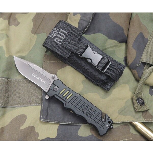 K25 Messer Taschenmesser Rescue Knife Rettungsmesser Gurtschneider + Etui