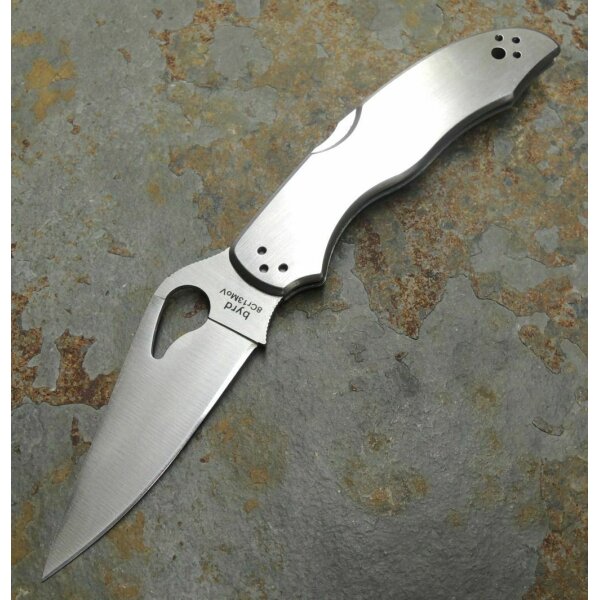 Spyderco Byrd Harrier 2 8Cr13MoV Edelstahl Silber 01SP1092