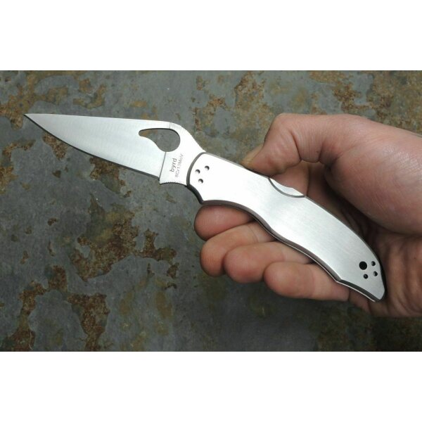 Spyderco Byrd Harrier 2 8Cr13MoV Edelstahl Silber 01SP1092