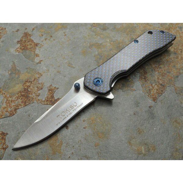 Tokisu Knives Messer Taschenmesser 7Cr17 Stahl G10-Carbon-Griff