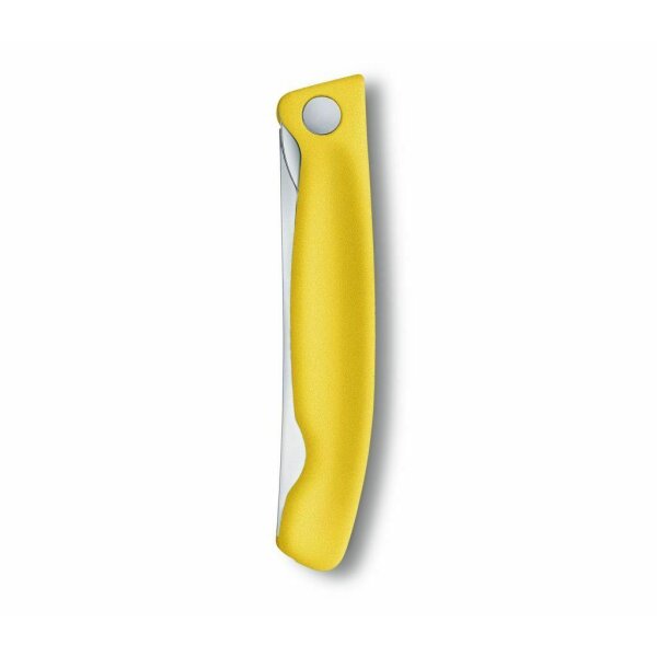 Victorinox faltb. Gemüsemesser Wellenschliff Brotzeitmesser Brötchenmesser Picknickmesser gelb