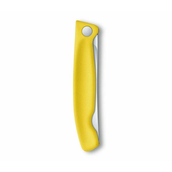 Victorinox faltb. Gemüsemesser Wellenschliff Brotzeitmesser Brötchenmesser Picknickmesser gelb
