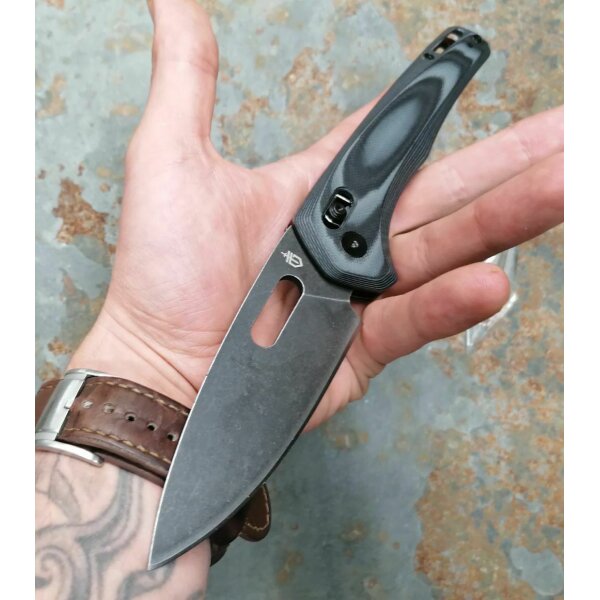 Gerber SUMO Messer Arbeitsmesser Pivot Lock 7Cr17MoV Stahl Stonewash G10 Griff