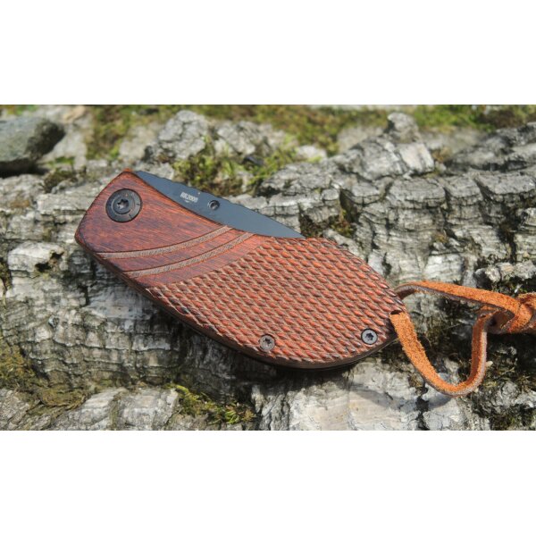 Rough Ryder Rider WOODPECKER Messer Taschenmesser Holzgriff Lederriemen