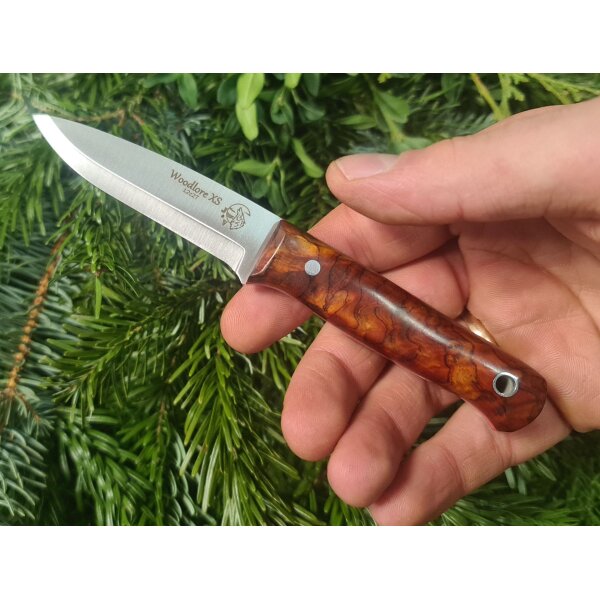 J&V Woodlore XS 14C28N Cocoboloholz Mehrfarbig inkl. Lederscheide