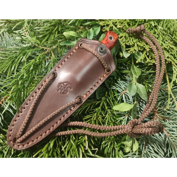 J&V Woodlore XS 14C28N Cocoboloholz Mehrfarbig inkl. Lederscheide
