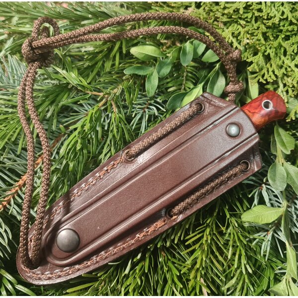 J&V Woodlore XS 14C28N Cocoboloholz Mehrfarbig inkl. Lederscheide
