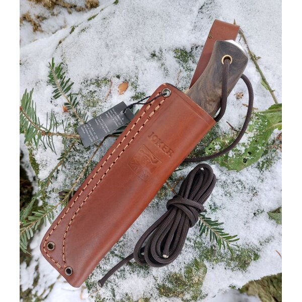 Joker Ember S 14C28N Walnussholz Braun inkl. Paracord Lederscheide