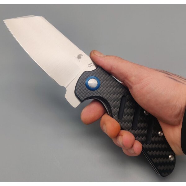 Kizer Sheepdog C01C XL CARBON Messer 154CM Stahl Kohlefasergriff Flipper