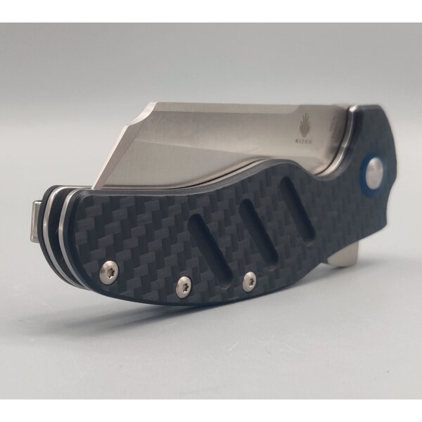 Kizer Sheepdog C01C XL CARBON Messer 154CM Stahl Kohlefasergriff Flipper