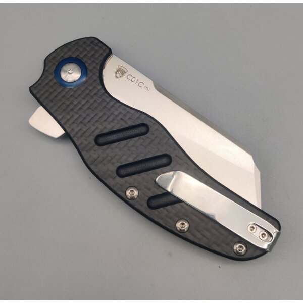 Kizer Sheepdog C01C XL CARBON Messer 154CM Stahl Kohlefasergriff Flipper