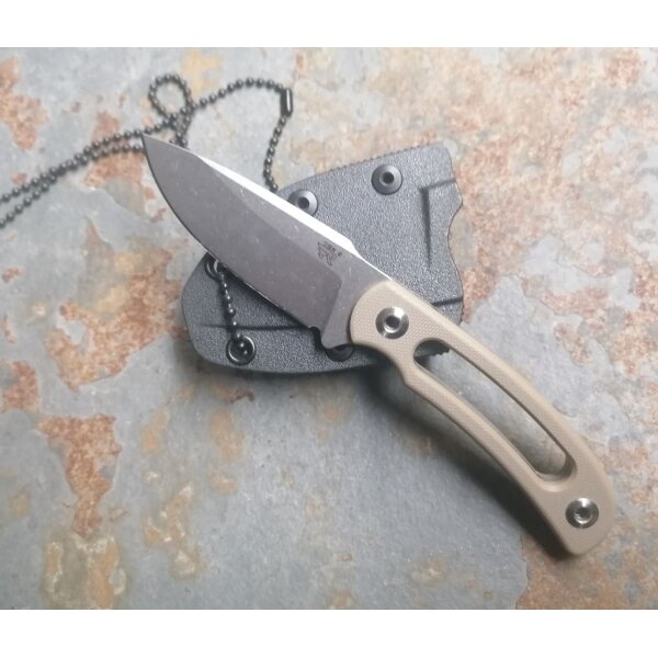 SanRenmu Messer 7132FUF-GV Fixed Blade Neck Knife Kydexscheide