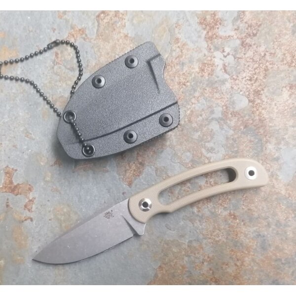 SanRenmu Messer 7132FUF-GV Fixed Blade Neck Knife Kydexscheide