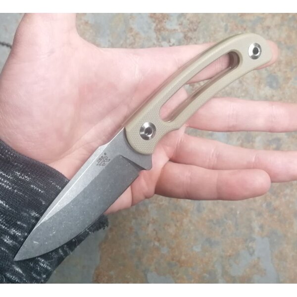 SanRenmu Messer 7132FUF-GV Fixed Blade Neck Knife Kydexscheide