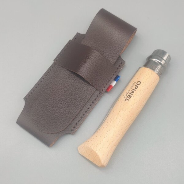 Opinel Messer No. 8 franz. Taschenmesser Sandvik Stahl mit Etui Buchenholz-Griff